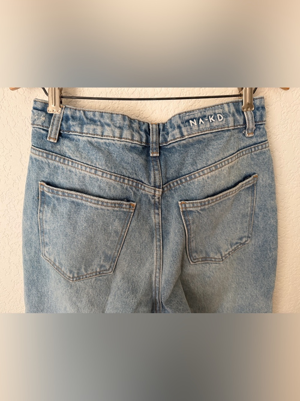 NWT Na-Kd Straight Mid Waist Jeans Mid Blue Size EU36 or US6 Organic Cotton - Picture 6 of 10